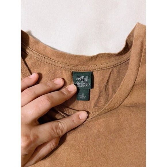 Women's Ruffle Crew Neck Tank Top Wild Fable Rust Size Small Summer Top, No Tags - Picture 3 of 5